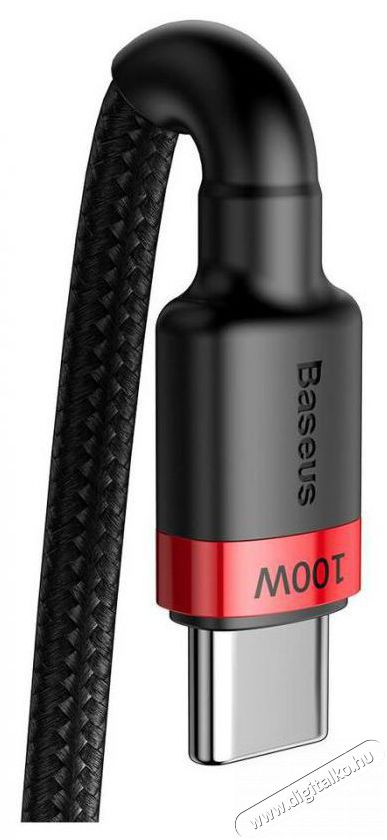Baseus Cafule Type-C/Type-C 100W kábel 2m – fekete-piros Mobil / Kommunikáció / Smart - Mobiltelefon kiegészítő / tok - Kábel / átalakító - 408588