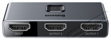 Baseus CAHUB-BC0G Kétirányú HDMI - 2x HDMI elosztó 4K / 30 Hz, szürke Tv kiegészítők - Kivetítő kiegészítő - 408596
