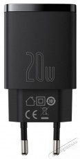 Baseus CCXJ-B01 Compact hálózati töltő USB Type-C / USB-A 20W 3A QC3.0 - Fekete Akkuk és töltők - Li-ion akkumulátor és töltő (gyári) - Töltő / hálózati adapter - 408659