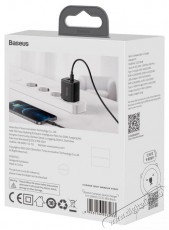 Baseus CCXJ-B01 Compact hálózati töltő USB Type-C / USB-A 20W 3A QC3.0 - Fekete Akkuk és töltők - Li-ion akkumulátor és töltő (gyári) - Töltő / hálózati adapter - 408659