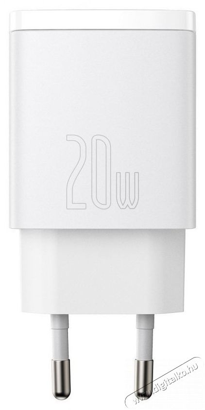 Baseus CCXJ-B02 Compact hálózati töltő USB Type-C / USB-A 20W 3A QC3.0 - Fehér Akkuk és töltők - Li-ion akkumulátor és töltő (gyári) - Töltő / hálózati adapter - 408660
