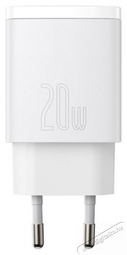 Baseus CCXJ-B02 Compact hálózati töltő USB Type-C / USB-A 20W 3A QC3.0 - Fehér Akkuk és töltők - Li-ion akkumulátor és töltő (gyári) - Töltő / hálózati adapter - 408660