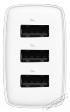 Baseus hálózati töltő, Compact töltő 3XUSB, 17W, EU, fehér (CCXJ020102) Mobil / Kommunikáció / Smart - Mobiltelefon kiegészítő / tok - Hálózati-, autós töltő - 476194