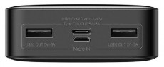 Baseus Bipow PPBD050101 20000mAh LCD Quick Charge PD 15W fekete power bank Mobil / Kommunikáció / Smart - Powerbank / Külső akkumulátor és töltő - 496793