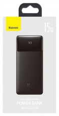 Baseus Bipow PPBD050101 20000mAh LCD Quick Charge PD 15W fekete power bank Mobil / Kommunikáció / Smart - Powerbank / Külső akkumulátor és töltő - 496793