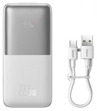 Baseus PPBD040002 Bipow Pro 10000mAh fehér power bank Mobil / Kommunikáció / Smart - Powerbank / Külső akkumulátor és töltő - 496811