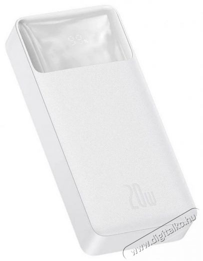 Baseus Bipow PPBD050302 20.000mAh, 20W, fehér (Micro-USB kábel, 25cm) kijelzős power bank Mobil / Kommunikáció / Smart - Powerbank / Külső akkumulátor és töltő - 496878