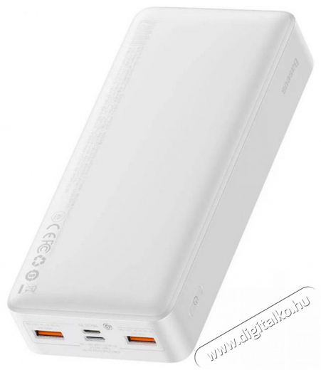 Baseus Bipow PPBD050302 20.000mAh, 20W, fehér (Micro-USB kábel, 25cm) kijelzős power bank Mobil / Kommunikáció / Smart - Powerbank / Külső akkumulátor és töltő - 496878