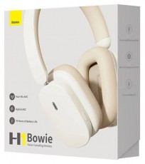 Baseus Bowie H1 ANC Bluetooth fehér fejhallgató Audio-Video / Hifi / Multimédia - Fül és Fejhallgatók - Fejhallgató - 497360