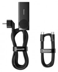 Baseus PSZM000401 GaN3 Pro 100W 2xUSB/2xUSB C/AC fekete töltő Akkuk és töltők - Li-ion akkumulátor és töltő (gyári) - Töltő / hálózati adapter - 500208