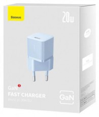 Baseus CCGN050103 Mini GaN5 20W kék hálózati töltő adapter Háztartás / Otthon / Kültér - Világítás / elektromosság - Hálózati elosztó / hosszabbító / adapter - 507866