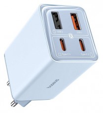 Baseus P10162701313-00 GAN6 Pro 65W kék hálózati gyorstöltő adapter Háztartás / Otthon / Kültér - Világítás / elektromosság - Hálózati elosztó / hosszabbító / adapter - 507868
