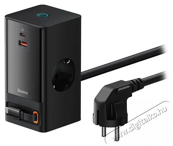 Baseus PSLR000301 PowerCombo 65W fekete h&aacute;l&oacute;zati t&ouml;ltő &eacute;s eloszt&oacute; Tv kieg&eacute;sz&iacute;tők - K&aacute;bel / csatlakoz&oacute; - Csatlakoz&oacute; / eloszt&oacute; / &aacute;talak&iacute;t&oacute; - 507869