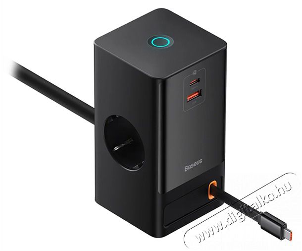 Baseus PSLR000301 PowerCombo 65W fekete h&aacute;l&oacute;zati t&ouml;ltő &eacute;s eloszt&oacute; Tv kieg&eacute;sz&iacute;tők - K&aacute;bel / csatlakoz&oacute; - Csatlakoz&oacute; / eloszt&oacute; / &aacute;talak&iacute;t&oacute; - 507869