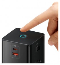 Baseus PSLR000301 PowerCombo 65W fekete h&aacute;l&oacute;zati t&ouml;ltő &eacute;s eloszt&oacute; Tv kieg&eacute;sz&iacute;tők - K&aacute;bel / csatlakoz&oacute; - Csatlakoz&oacute; / eloszt&oacute; / &aacute;talak&iacute;t&oacute; - 507869