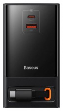 Baseus PSLR000301 PowerCombo 65W fekete h&aacute;l&oacute;zati t&ouml;ltő &eacute;s eloszt&oacute; Tv kieg&eacute;sz&iacute;tők - K&aacute;bel / csatlakoz&oacute; - Csatlakoz&oacute; / eloszt&oacute; / &aacute;talak&iacute;t&oacute; - 507869