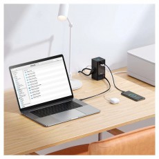 Baseus PSLR000301 PowerCombo 65W fekete h&aacute;l&oacute;zati t&ouml;ltő &eacute;s eloszt&oacute; Tv kieg&eacute;sz&iacute;tők - K&aacute;bel / csatlakoz&oacute; - Csatlakoz&oacute; / eloszt&oacute; / &aacute;talak&iacute;t&oacute; - 507869