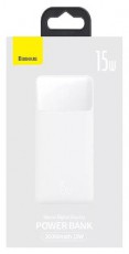 Baseus Bipow 30000mAh fehér powerbank Mobil / Kommunikáció / Smart - Powerbank / Külső akkumulátor és töltő - 508856