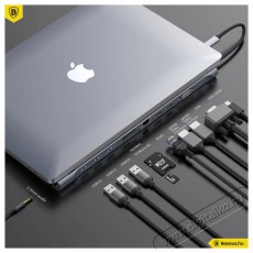 Baseus CATSX-G0G Enjoyment 11in1 HUB Iroda és számítástechnika - Notebook kiegészítő - USB hub / elosztó - 515031