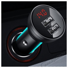 Baseus CCBX-0G 24W 4,8A 2xUSB szürke autós töltő Autóhifi / Autó felszerelés - Autós töltő / szivargyújtó adapter - 515844