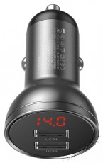 Baseus CCBX-0G 24W 4,8A 2xUSB szürke autós töltő - Autóhifi / Autó felszerelés - Autós töltő / szivargyújtó adapter - 515844