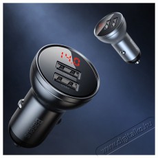 Baseus CCBX-0G 24W 4,8A 2xUSB szürke autós töltő Autóhifi / Autó felszerelés - Autós töltő / szivargyújtó adapter - 515844