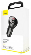 Baseus CCBX-0G 24W 4,8A 2xUSB szürke autós töltő Autóhifi / Autó felszerelés - Autós töltő / szivargyújtó adapter - 515844