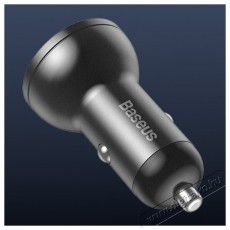 Baseus CCBX-0G 24W 4,8A 2xUSB szürke autós töltő Autóhifi / Autó felszerelés - Autós töltő / szivargyújtó adapter - 515844