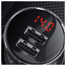 Baseus CCBX-0G 24W 4,8A 2xUSB szürke autós töltő Autóhifi / Autó felszerelés - Autós töltő / szivargyújtó adapter - 515844