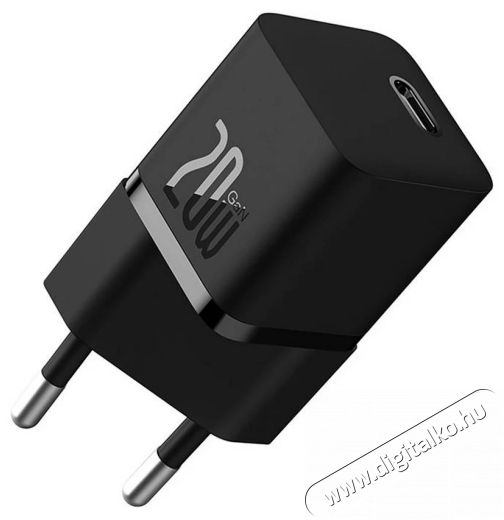 Baseus CCGN050101 GaN5 20W USB/USB C fekete töltő Mobil / Kommunikáció / Smart - Mobiltelefon kiegészítő / tok - Hálózati-, autós töltő - 515843
