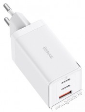 Baseus CCGP120202 GaN5 Pro 65W 2xUSB C/USB fehér töltő Mobil / Kommunikáció / Smart - Mobiltelefon kiegészítő / tok - Hálózati-, autós töltő - 515846