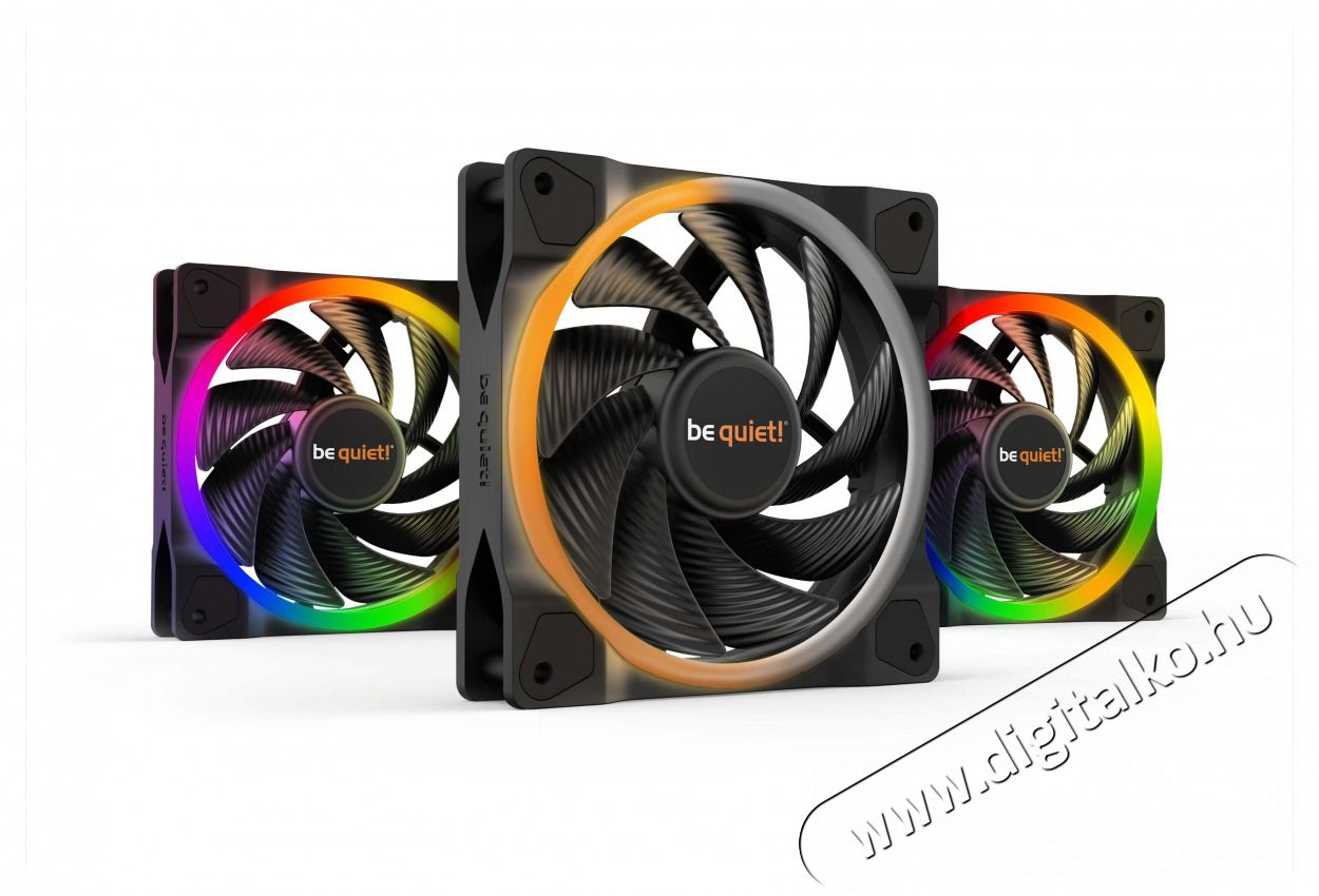BE QUIET ! LIGHT WINGS 3db nagy sebess&eacute;gű 120mm PWM ARGB fekete ventil&aacute;tor Iroda &eacute;s sz&aacute;m&iacute;t&aacute;stechnika - Sz&aacute;m&iacute;t&oacute;g&eacute;p tartoz&eacute;k - Ventil&aacute;tor - 462678
