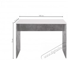 Bega OPTIMUS &iacute;r&oacute;asztal, m&eacute;retei 106x75x75 cm, sz&iacute;ne beton/feh&eacute;r H&aacute;ztart&aacute;s / Otthon / K&uuml;lt&eacute;r - Egy&eacute;b h&aacute;ztart&aacute;si term&eacute;k - 536089