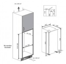 Beko BSSA210K2S beépíthető egyajtós hűtőszekrény Konyhai termékek - Hűtő, fagyasztó (beépíthető) - Egyajtós hűtő - 349966