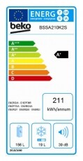 Beko BSSA210K2S beépíthető egyajtós hűtőszekrény Konyhai termékek - Hűtő, fagyasztó (beépíthető) - Egyajtós hűtő - 349966