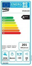 Beko DFS28131W mosogatógép Konyhai termékek - Mosogatógép - Keskeny (45cm-ig) szabadonálló mosogatógép - 348395