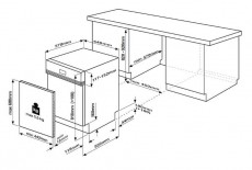 Beko DSS28021X beépíthető mosogatógép Konyhai termékek - Mosogatógép - Keskeny (45cm-ig) beépíthető mosogatógép - 349976