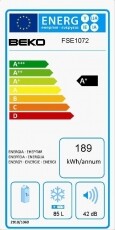 Beko FSE-1072 fagyasztószekrény Konyhai termékek - Hűtő, fagyasztó (szabadonálló) - Fagyasztószekrény - 298445