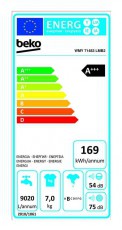 Beko WMY71283LMB2 elöltöltős mosógép Háztartás / Otthon / Kültér - Mosógép / szárítógép - Elöltöltős normál (60cm-ig) mosógép - 349987