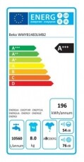 Beko WMY81483LMB2 elöltöltős mosógép Háztartás / Otthon / Kültér - Mosógép / szárítógép - Elöltöltős normál (60cm-ig) mosógép - 349988