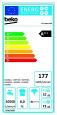 Beko WTV8634XSO elöltöltős mosógép Háztartás / Otthon / Kültér - Mosógép / szárítógép - Elöltöltős normál (60cm-ig) mosógép - 348409