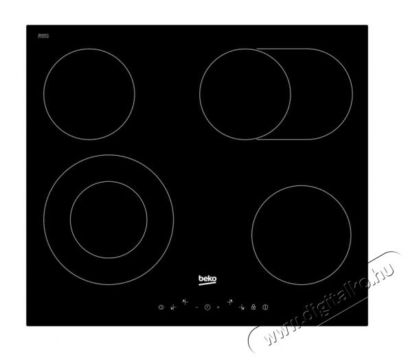 Beko HIC64403T elektromos főzőlap Konyhai termékek - Sütő-főzőlap, tűzhely (beépíthető) - Elektromos főzőlap (beépíthető) - 303227
