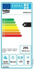 Beko DFN05311W mosogatógép Konyhai termékek - Mosogatógép - Normál (60cm) szabadonálló mosogatógép - 348390