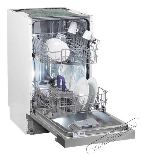 Beko DSS05011X beépíthető mosogatógép Konyhai termékek - Mosogatógép - Keskeny (45cm-ig) beépíthető mosogatógép - 349975