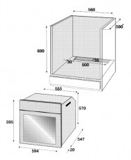 Beko BIE-22100X elektromos sütő Konyhai termékek - Sütő-főzőlap, tűzhely (beépíthető) - Sütő (beépíthető) - 298437