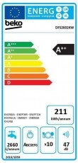 Beko DFS26024W mosogatógép Konyhai termékek - Mosogatógép - Keskeny (45cm-ig) szabadonálló mosogatógép - 348393