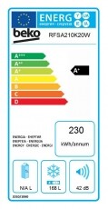 Beko RFSA210K20W fagyasztószekrény Konyhai termékek - Hűtő, fagyasztó (szabadonálló) - Fagyasztószekrény - 340709