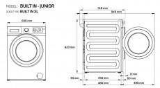 Beko WITV8712X0W beépíthető mosógép Háztartás / Otthon / Kültér - Mosógép / szárítógép - Elöltöltős mosógép (beépíthető) - 349986