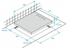 Beko HIC64402 beépíthető elektromos főzőlap Konyhai termékek - Sütő-főzőlap, tűzhely (beépíthető) - Elektromos főzőlap (beépíthető) - 318411