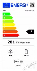 Beko BCNA-275E31 SN beépíthető alulfagyasztós kombinált hűtő Konyhai termékek - Hűtő, fagyasztó (beépíthető) - Alulfagyasztós kombinált hűtő - 373453